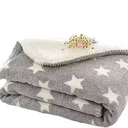 First Kick New Born Super Soft Baby Blanket Wrapper Durable Fleece Polyester Sheet Cum Baby Blanket for Baby Boys, Baby Girls, Babies (100cm x 75cm, 0-6 Months) Star Grey-picture-22