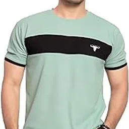uandj Men's Polister Solid Round Neck Half Sleeve Shirt(D_P_K_P-1284)-picture-23