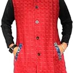 loom himalaya Silk Touch Winter Sleeveless Long Kullu Design Jacket for Women and Girls-picture-20