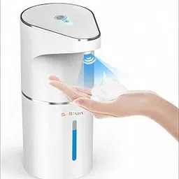 SELLFUN Automatic Soap Dispenser, Sensor Hand Wash Dispenser with 3-Speed Adjustable Foaming Handwash, 1200mAh Battery with Auto-Clean, Touchless for Home Bathroom, Kitchen, Office Gift (White_1)-image-31