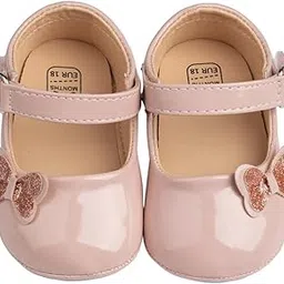 neska moda 6 to 12 Months Newborn Baby Girls Belly Shoe Fancy Anti-Slip Sandal Booties BT4149-picture-38