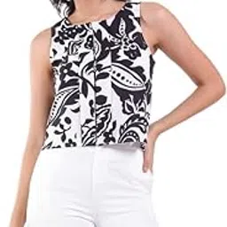 rianu Sleeveless Pleated Top | Solid Sleeveless Women's Casual Wear Tops-picture-41