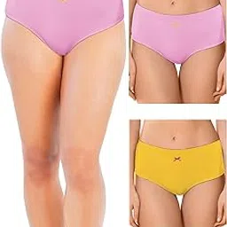 dchica Cotton Panties for Women, Comfortable Mid Waist Hipster Panty with Stretchable Waistband Full Coverage Breathable Underwear/Briefs for Young Ladies-picture-18