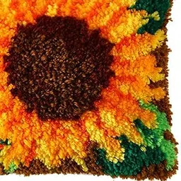 Merishopp Latch Hook Kits DIY Cats Sunflower Crocheting Rug Carpet Making Sunflowers Crafts | Needlecrafts & Yarn | Rug Making | Latch Hooking | Latch Hooking Kits-image-14