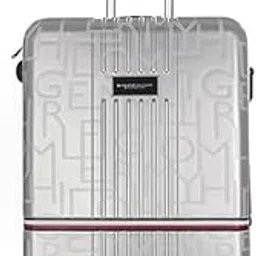 tommy hilfiger Twister Polycarbonate Unisex Hard Luggage Trolley Bag for Travel - 77 cms, Silver 8 Wheel Large Bag-picture-16