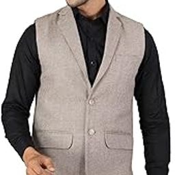 wintage Men's Tweed Grey Modi Nehru Jacket-picture-45