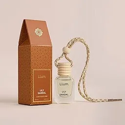 Llum Lily Sandal Hanging Car Air Freshener |10ml, Pack of 1 |Luxury, Organic Toxin-Free Perfume |Interior Accessory for fresh Aroma |Long Lasting Fragrance-picture-33