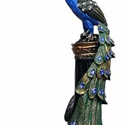 GRAND PRODUCT Peacock Figurine Decorative Showpiece – Handcrafted Art Sculpture for Home, Office Desk, Tabletop, Shelf & Interior Decoration – Stylish Peacock Statue Gift Item Polyresin (48x17x17 cm)-picture-20