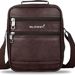 zadinga Blowzy Bag Stylish Pu Leather Multi-Pocket Small Sling Cross Body Travel office Messenger One Side Shoulder Handbag Bag for Men & Women-picture-3
