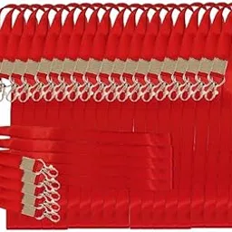 Satin Lanyards with Metal Swivel Hook Durable 20mm Wide Neck Straps for ID Cards, Badge Holders, Keys, and Office Use-picture-38