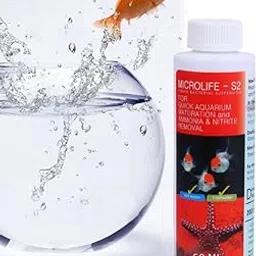 VAYINATO Aquatic Remedies Micro Life S2 Beneficial Bacteria Liquid Bacterial Suspension For Quick Aquarium Maturation And Ammonia And Nitrite Removal (50 Ml) image 1