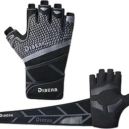 Workout Gloves Elastic with Adjust Wristband for Pull Ups Fitness XL-image-0