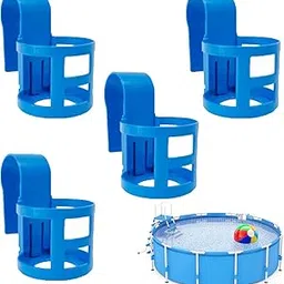 wmm 4-Pack Poolside Cup Holders for Above Ground Pools, Pool Cup Holder for Refreshing Drinks, Only Fits 2 Inch Or Less Round Top Bar - Strong and Durable Easy to Use Clip-On No-Spill Cup Holders (Blue)-picture-40