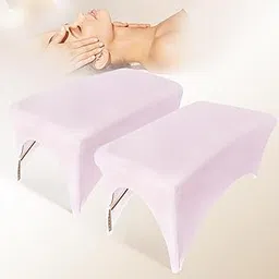 HOLITS 2-Piece Spa Bed Cover Professional Lash Bed Cover Stretchy Massage Table Cover Beauty Bed Protective Topper, Excellent for Lash Extension, Spa, Massage, Beauty Salon, Wax, Tattoo (Pink)-picture-46