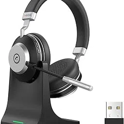 Wireless Headset with Mic for Work, Bluetooth Headset with Microphone (AI Noise Cancelling), 60 Hours Woktime Wireless Headphone for Work from Home/Call Center/Office/PC/Laptop/Computer/Zoom/Teams-image-19