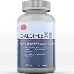 Vitaminhaat Calciflex Advanced Calcium, Bone Building Formula, 500 mg, 90 Tablets, With Vitamin K2, Zinc, Phosphorus, Magnesium-picture-46