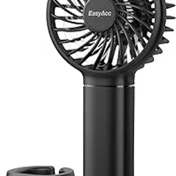 EasyAcc Mini Pocket Fan, Portable 3350mAh 5.5-17 Hours 3 Speeds Strong Winds Small Fan with Detachable Base and Lanyard Personal Cooling Fan for Kids, The Elderly, Women, Outdoors, Travel - Black-image-30