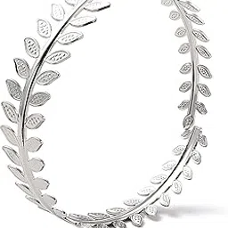 via mazzini Silver Plated Moonlit Fern Vine Upper Arm Bracelet Armlet Cuff Band Bangle For Women And Girls (Bracelet0573) 1 Pc-picture-44