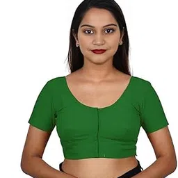 gaiyera Women's Stitched Readymade 2by2 Cotton Blouse, Plain, Comfortable, Saree Wear Blouses-picture-55