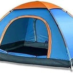 4 Person Polyester Dome Water Resistant Tent for Camping and Hiking with Back Window and Floor (Multicolour)-image-42