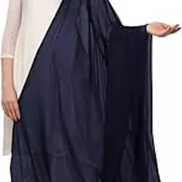 lereliable Women's Solid Chiffon Dupatta (LERELIABLE_Dark Blue_2.25 Meters)-picture-54