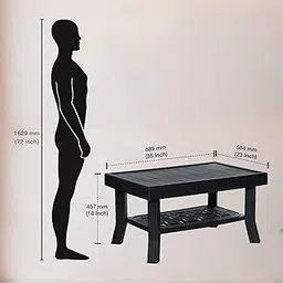 Supreme Vegas Center Plastic Table for Home, Office & Outdoor (Black) Light Weight Durable Center TableCoffee Table for Outdoor or Livingroom-picture-49