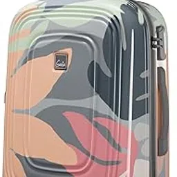 genie Florentine Trolley Bag Medium Size, 66 cms Pink Printed Hard Side Travel Bag for Women, 8 Wheel Luggage Suitcase for Travelling-picture-39