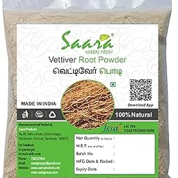 Saara HERBAL FRESH Vetiver Root Powder, 101g, Khus Root Powder, Vala, Kas Ramacham, Vetiveria Zizanioides, Vettiveru Powder, (pack of 1 x 101g)-picture-45