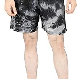 blissence Men Yellow Leaf Printed Mid-Rise Cotton Regular Shorts-picture-21