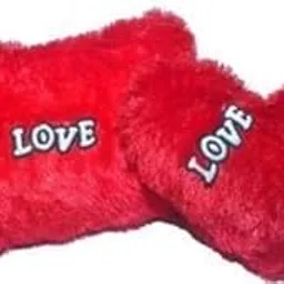 Magical Toy House Stuffed Soft Toy Plush Square Shape& Heart Shape Red Cushion Lovely Soft Plush Pillow -28 cm (Red) Pack of-2-image-8