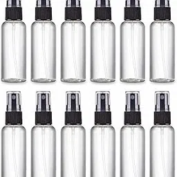 topinon Spray Bottles Clear Empty Fine Mist Plastic Mini Travel Bottle Set, Small Refillable Liquid Containers (50 Ml Pack Of 12)-picture-30