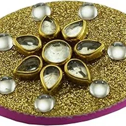 vidhya kangan Handmade Fancy Stone stud Work Saree pin Brooch for Women Jewellery Latest Stylish Crystal Unisex Floral Shape Brooch for Women/Girls (sku-bro1769)-picture-56