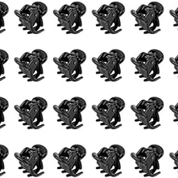 12 Pack Mini Jaw Clips Plastic Hair Claw Clips for Girls and Women Black Small-picture-34