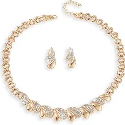 shining diva fashion Necklace Jewellery Set for Women Latest Stylish Design Fancy Crystal (16788s)-picture-25