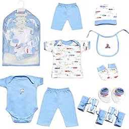 Vparents Baby Gift Box Pack of 13|Baby Care Products Gift Box | Newborn Baby Essentials | New Born Baby Gifts | Baby Shower Gift | Honey Punch (Blue) 110144-picture-20