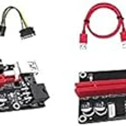 SamMus V009S Latest PCI-E Riser Express Cable 16x to 1x with Indicator Led Graphics Extension ETH Mining Powered Riser Adapter Card for GPU Extender with 60 cm USB 3.0 Cable (Pack of 2)-image-39