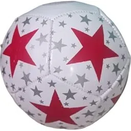 DS DEV SPORTS PVC Soccer Ball – White with Red & Grey Stars | Panel Design for Training & Match Play-picture-48