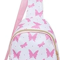ek kabootar Crossbody Bag for Kids | Butterfly Print Sling Backpack with Zipper Closure | Lightweight & Adjustable Strap | Perfect for Travel or Daily Use-picture-41