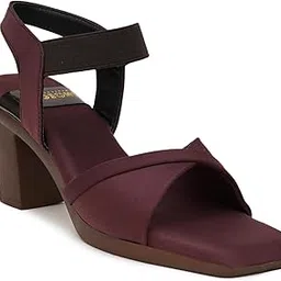 shoecube Women's Shimmerstep Heel Sandal Comfortable Cushioned Footbed Adjustable Straps Anti-Slip Outsole Stylish & Elegant Design For Girls/Ladies image 1