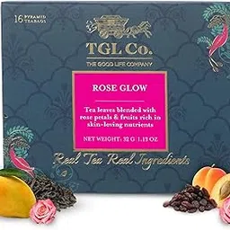 TGL Co. Rose Glow Black Tea (16 Tea Bags) | Radiant Skin & Hair | Rich in Antioxidants | Anti-Aging Benefits | Nourishes & Revitalizes | Floral & Refreshing Flavor-picture-25