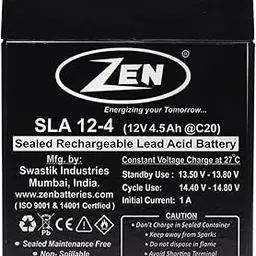 ZEN 12V 4Ah SMF VRLA Rechargeable Battery for Spray Pumps, Agricultural Sprayers, UPS Systems, Office Equipment, Devices, Emergency Lighting, and Power Backup Applications-picture-11