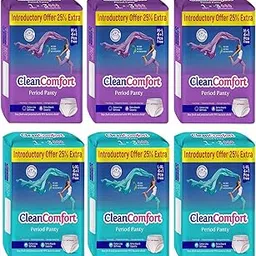 6 Packs of Clean Comfort Disposable Period Panties for Women & Girls Cotton Soft Sanitary Pads Period Panty for Heavy Flow, Maternity Pads, Postpartum & Overnight 360 Degree Leakage Protection M-L + L-XL (Pack of 30)-picture-21
