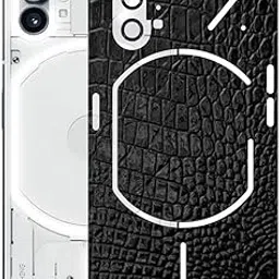 AtOdds - Compatible for Nothing Phone 1 Mobile Back Skin Film Wrap with Camera Protector (Coverage - Back+Camera+Sides) (Black Crocodile)-picture-20