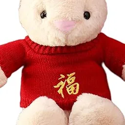 Bnf® Lovely Red Sweater Stuffed Rabbit Doll Plush Toy 15.8inch Tall Durable Style F Baby | Toys for Baby | Plush Baby Toys-image-16