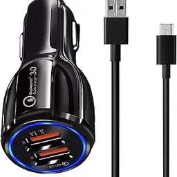 30W Car Charger for Maruti Baleno Original QC Adapter Type C 3.0A High Speed Fast Turbo Charge QC 3.0 Smart Dualport with 1m Type-C Charging & Sync Cable (Black, SJT, D2)-picture-12