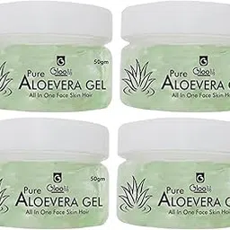 Gloob Pure Aloe Vera Gel for Skin & Hair | Hydrating, Soothing & Nourishing | Natural Moisturizer for Face, Body, Scalp & Sunburn Relief | 50ml Pack of 4-picture-28