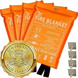 Supa Ant Emergency Fire Blanket for Home and Kitchen - 4 Pack 1500F High Visibility (Glow in The Dark) (47In)-picture-18