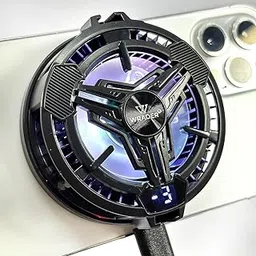 WRADER Mobile Gaming Cooler Fan for PUBG BGMI, In-Built LED Light Fast Cooling Radiator Phone Cooling Gadget for Android and iOS Users (Black, ABS Body, SL10 Model)-picture-13