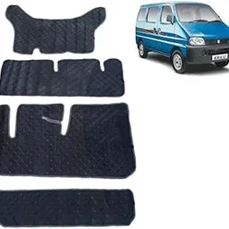Heavy Duty Rubber Foot Mat Complete Floor Matting Set Including Diggi for Maruti Eeco 7 Seater Old Model (Set of 4 Pieces)-picture-22