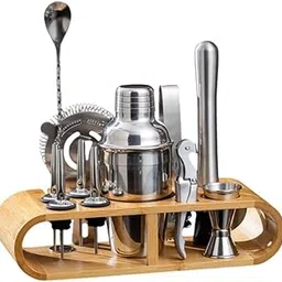 Bartique 11-Piece Cocktail Shaker Set with Bamboo Stand – Professional Bartender Kit with Bar Tools – Stylish Gift for Home Bar, Parties & Special Occasions-picture-17